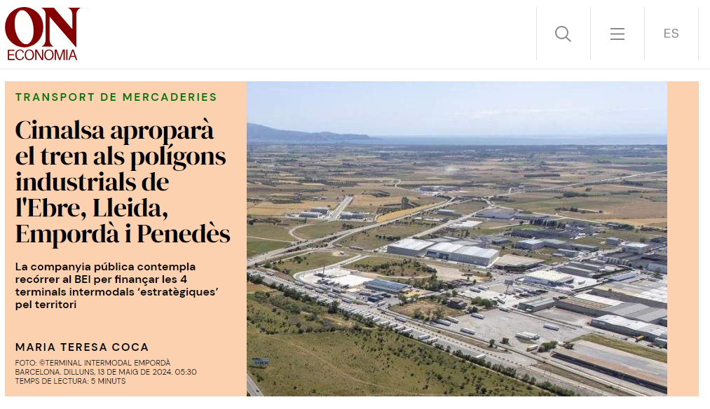 Les noves terminals intermodals, protagonistes a ON Economia d'El Nacional